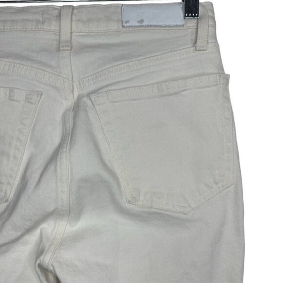 RE/DONE 90’s Originals High Waist Ankle Crop Jeans Vintage White Size 27 - Picture 13 of 16